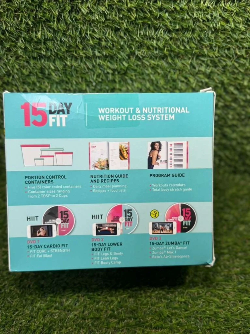 Zumba 15 Day Fit Weight Loss System Portion Control Nutrition Guide DVDs